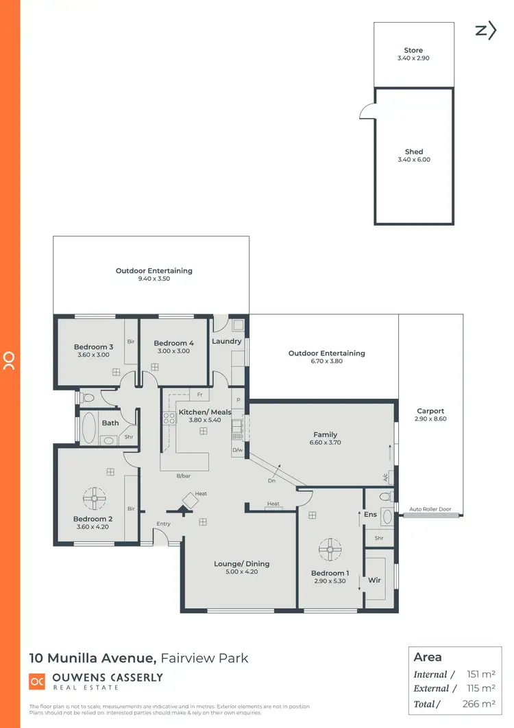 Floorplan of Homely house listing, 10 Munilla Avenue, Fairview Park SA 5126