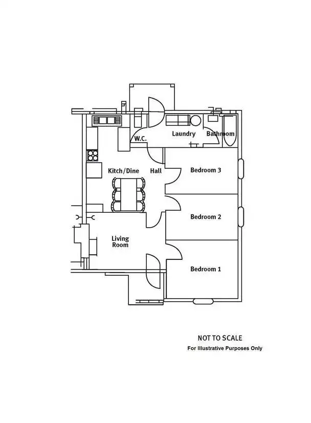 Floorplan of Homely semi-detached listing, 43 Taylor Street, Whyalla Stuart SA 5608