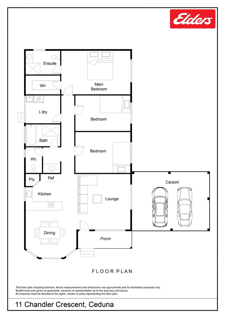 Floorplan of Homely house listing, 11 Chandler Crescent, Ceduna SA 5690