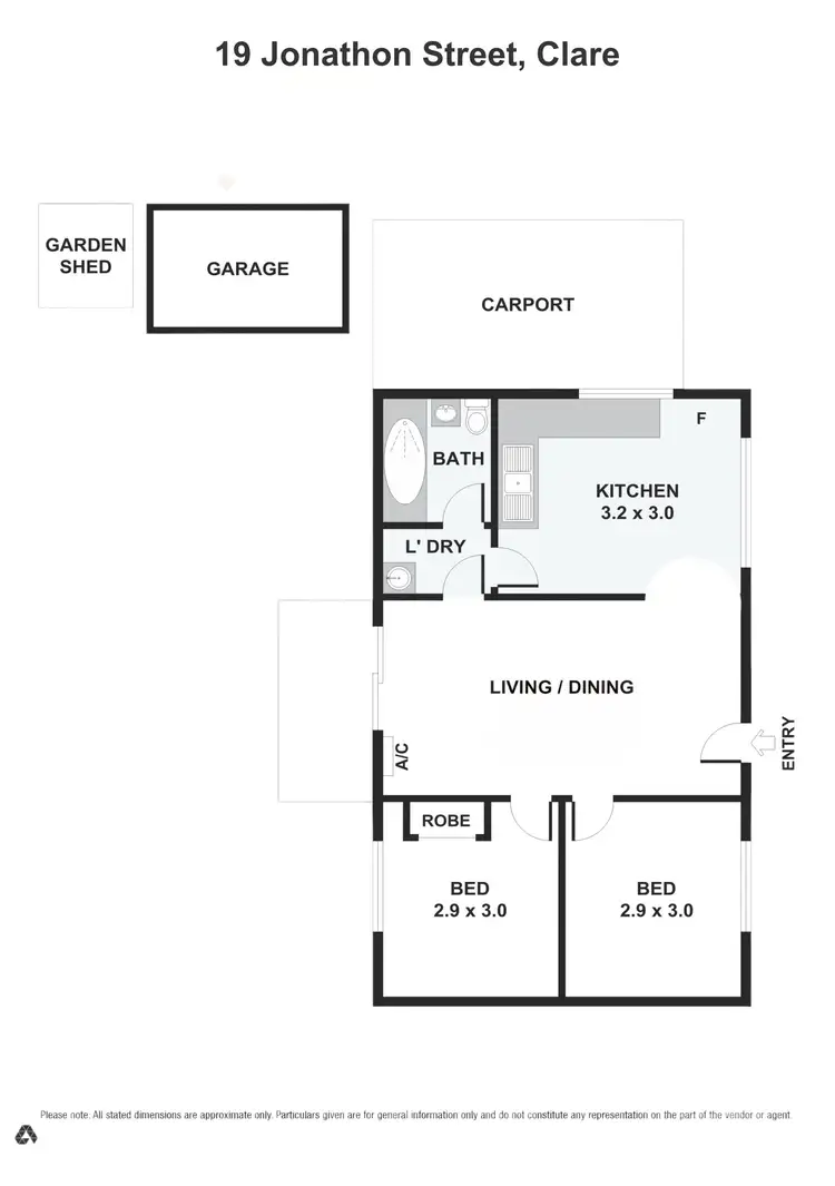 Floorplan of Homely house listing, 19 Jonathon Street, Clare SA 5453