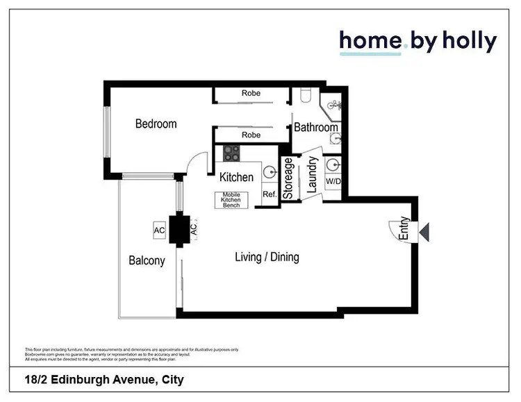 Floorplan of Homely apartment listing, 18/2 Edinburgh Avenue, City ACT 2601