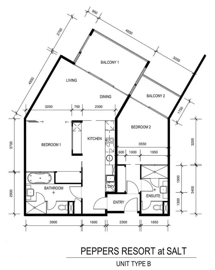 Floorplan of Homely apartment listing, 7006-07/1-25 Bells Boulevard, Kingscliff NSW 2487