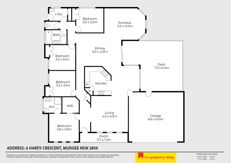 Floorplan of Homely house listing, 6 Hardy Crescent, Mudgee NSW 2850