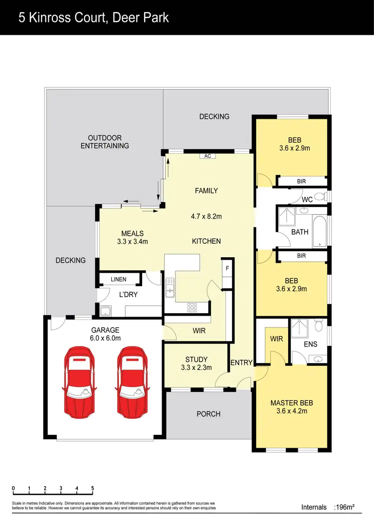 Floorplan of Homely house listing, 5 Kinross Court, Deer Park VIC 3023