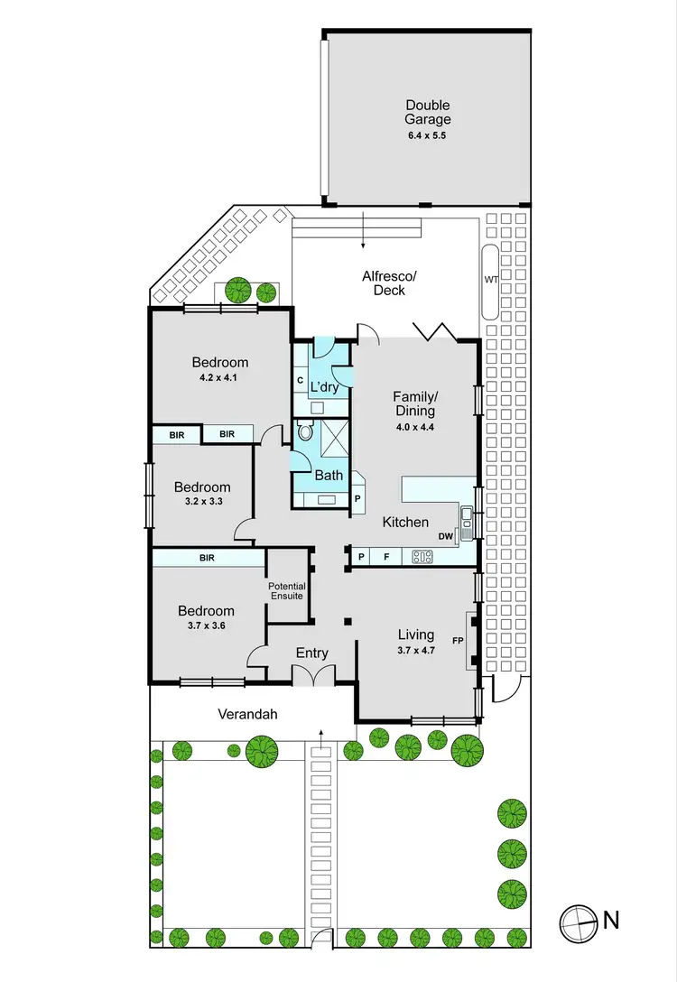 Floorplan of Homely townhouse listing, 1/11 Dalgan Street, Oakleigh South VIC 3167