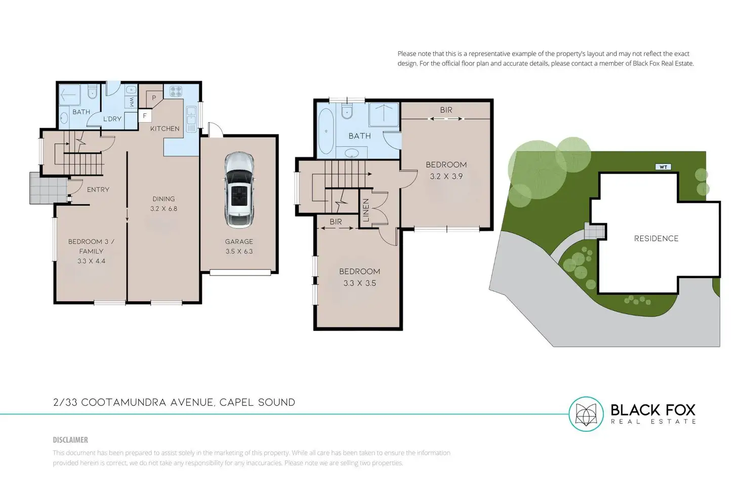 Floorplan of Homely townhouse listing, 33 Cootamundra Avenue, Capel Sound VIC 3940
