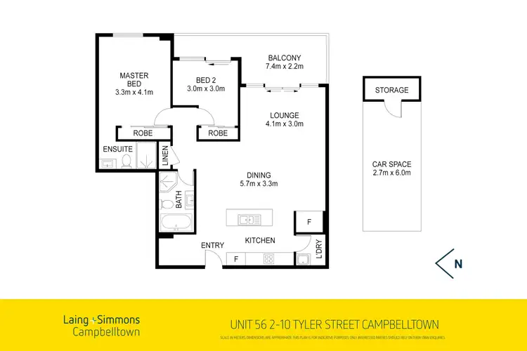 Floorplan of Homely unit listing, 56/2-10 Tyler Street, Campbelltown NSW 2560