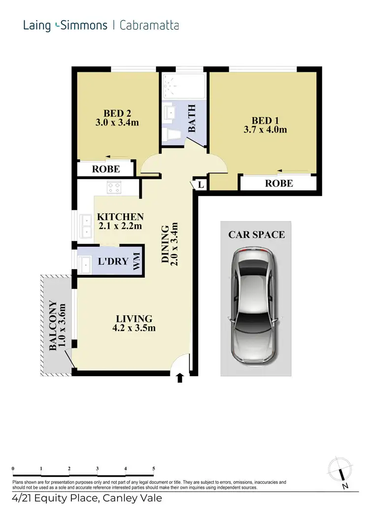 Floorplan of Homely unit listing, 4/21 Equity Place, Canley Vale NSW 2166