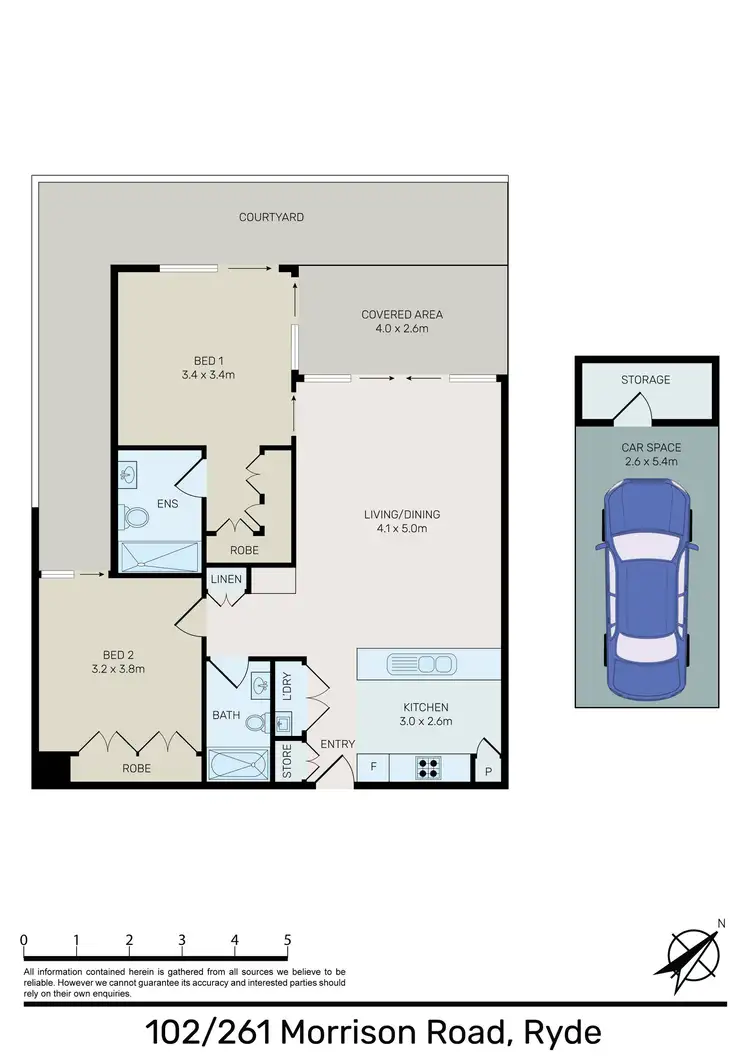 Floorplan of Homely apartment listing, 102/261 Morrison Road, Ryde NSW 2112