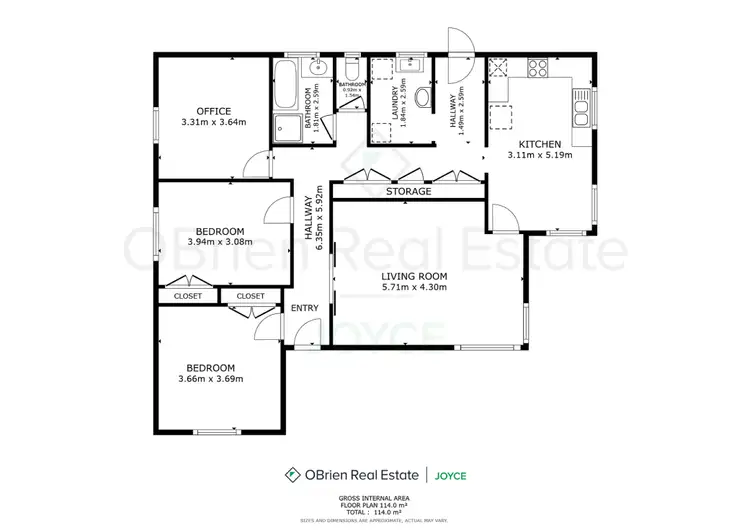 Floorplan of Homely house listing, 17 Hinchley Street, Wangaratta VIC 3677