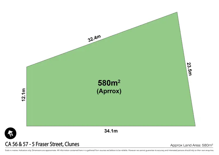 Floorplan of Homely land listing, CA 56 & 57/5 Fraser Street, Clunes VIC 3370