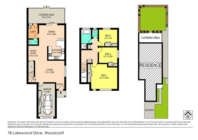 Floorplan of Homely semi-detached listing, 7B Lakewood Drive, Woodcroft NSW 2767