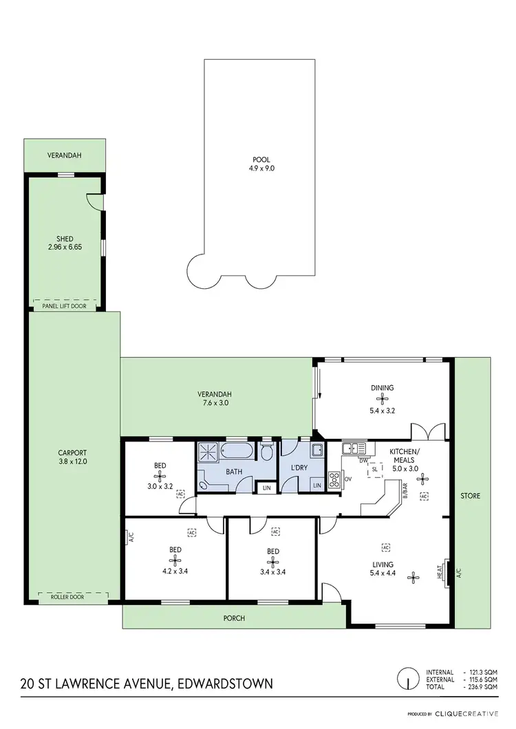 Floorplan of Homely house listing, 20 St Lawrence Avenue, Edwardstown SA 5039