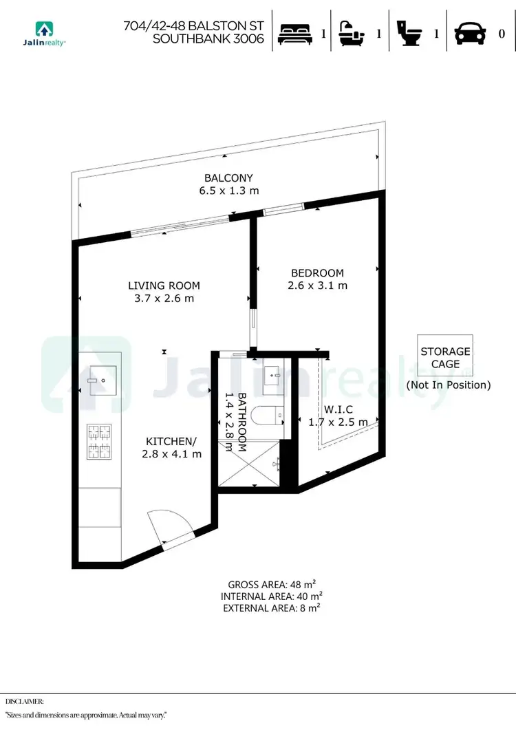 Floorplan of Homely apartment listing, 704/42-48 Balston Street, Southbank VIC 3006
