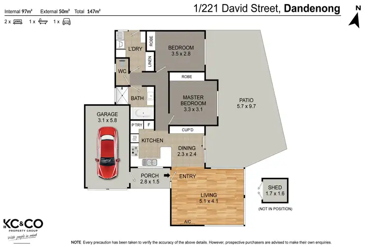 Floorplan of Homely unit listing, 1/221 David Street, Dandenong VIC 3175