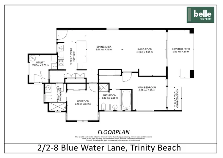 Floorplan of Homely apartment listing, 2/2-8 Blue Water Lane, Trinity Beach QLD 4879