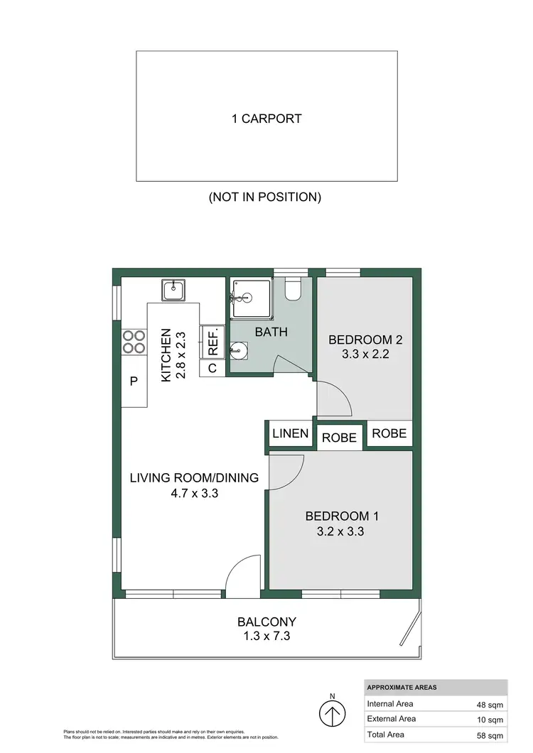 Floorplan of Homely unit listing, 13/36 Sturt Street, Glenelg North SA 5045