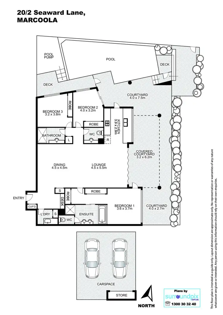 Floorplan of Homely unit listing, 20/2 Seaward Lane, Marcoola QLD 4564