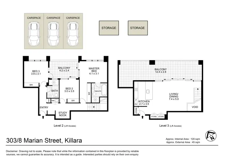 Floorplan of Homely apartment listing, 303/8 Marian Street, Killara NSW 2071