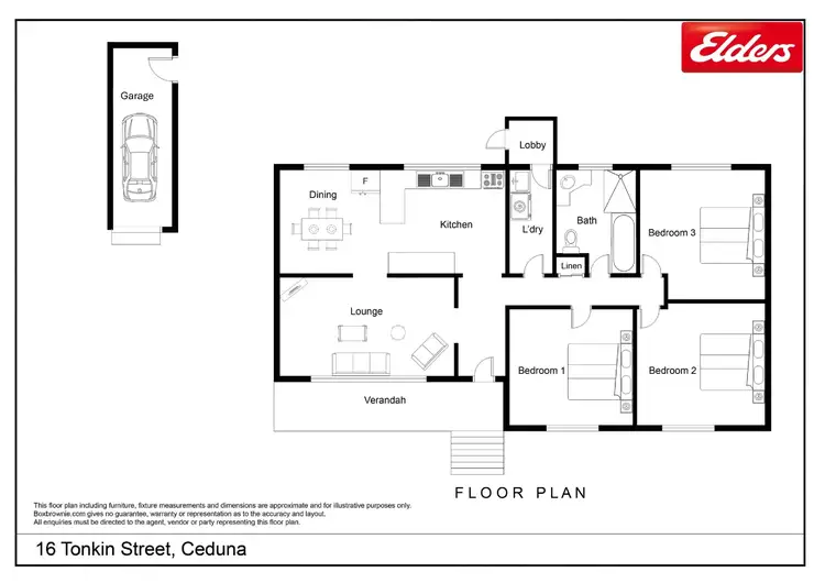 Floorplan of Homely house listing, 16 Tonkin Street, Ceduna SA 5690