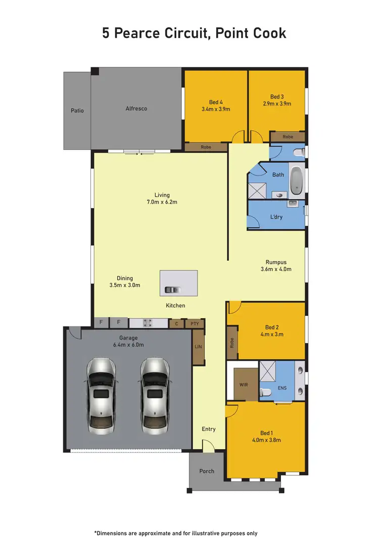 Floorplan of Homely house listing, 5 Pearce Circuit, Point Cook VIC 3030