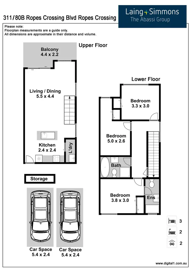 Floorplan of Homely unit listing, 311/80B Ropes Crossing Boulevard, Ropes Crossing NSW 2760