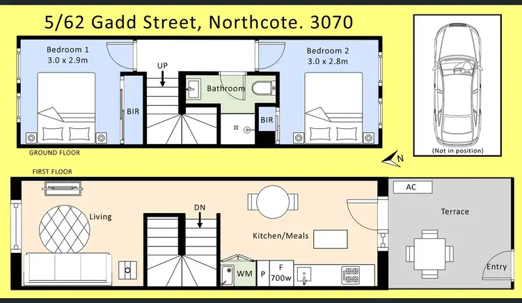 Floorplan of Homely apartment listing, 5/62 Gadd Street, Northcote VIC 3070