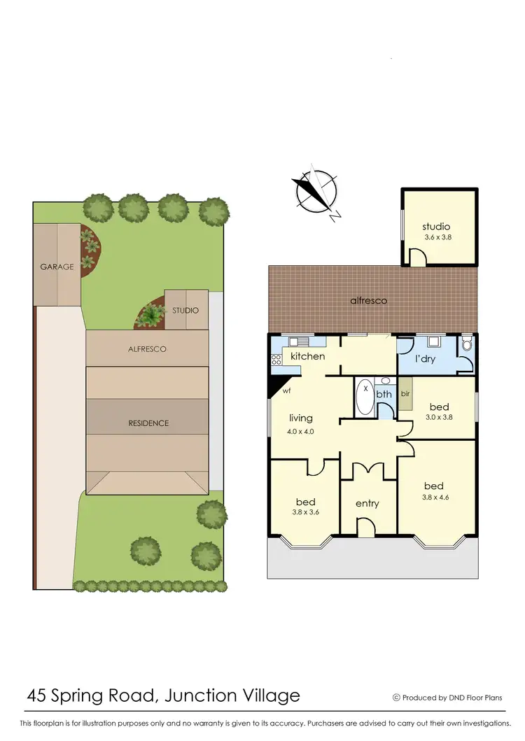 Floorplan of Homely house listing, 45 Spring Road, Junction Village VIC 3977