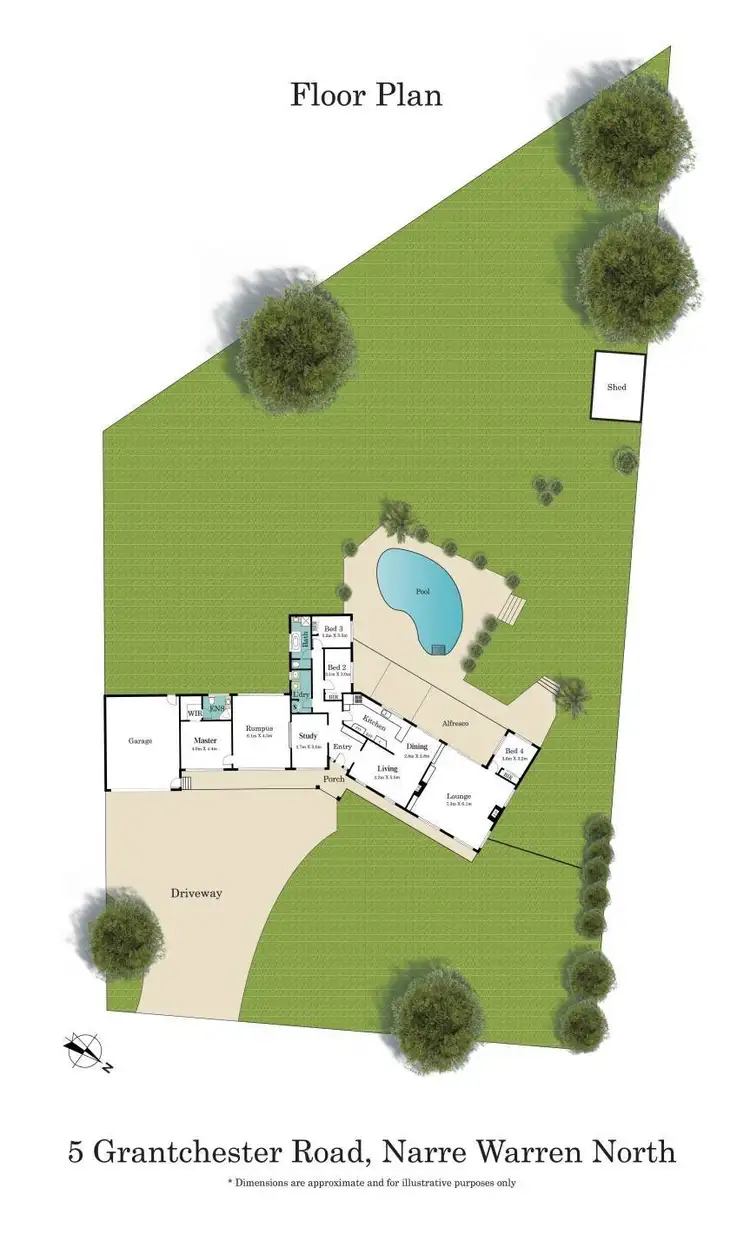 Floorplan of Homely house listing, 5 Grantchester Road, Narre Warren North VIC 3804