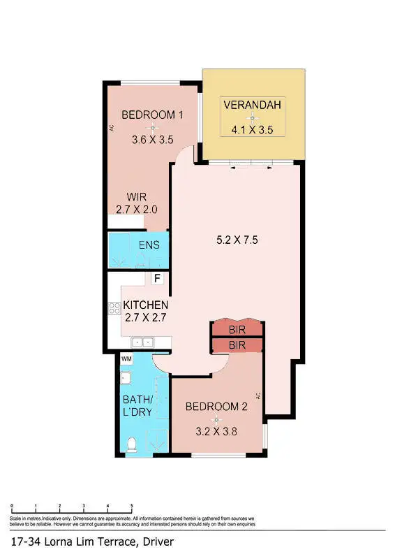 Floorplan of Homely apartment listing, 17/34 Lorna Lim Terrace, Driver NT 830