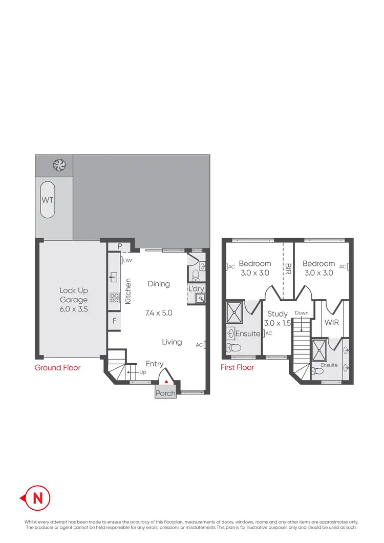 Floorplan of Homely townhouse listing, 2/20 Lark Street, Altona VIC 3018