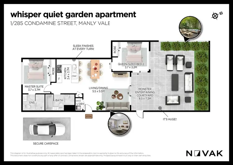 Floorplan of Homely unit listing, 1/285 Condamine Street, Manly Vale NSW 2093
