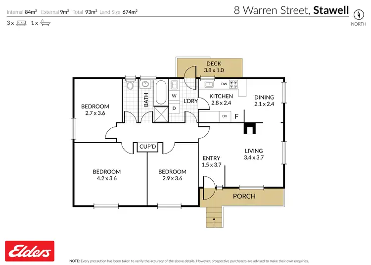 Floorplan of Homely house listing, 8 Warren Street, Stawell VIC 3380