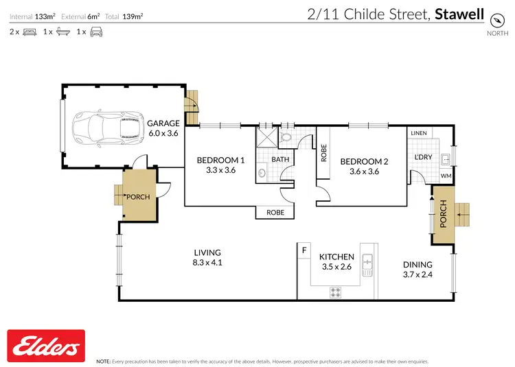Floorplan of Homely unit listing, 2/11 Childe Street, Stawell VIC 3380