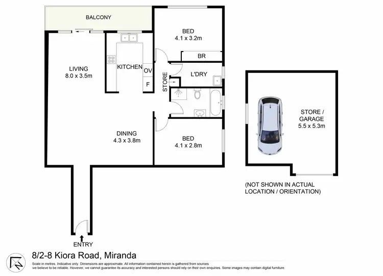 Floorplan of Homely apartment listing, 8/2-8 Kiora Road, Miranda NSW 2228