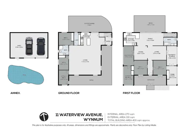 Floorplan of Homely house listing, 11 Waterview Avenue, Wynnum QLD 4178