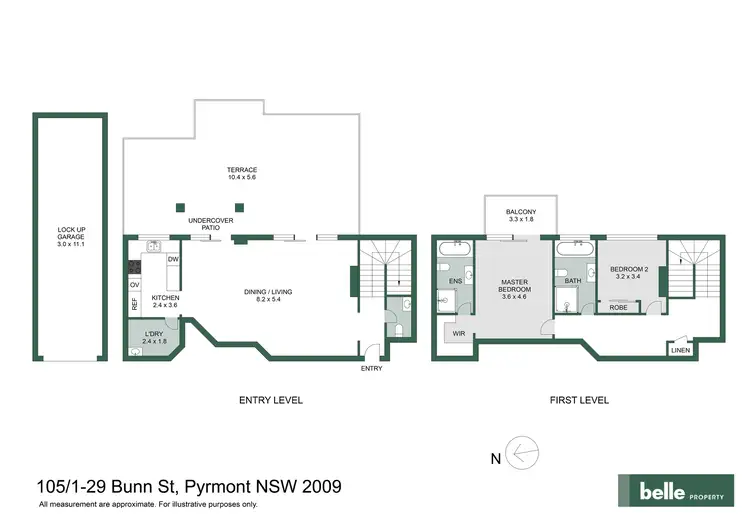 Floorplan of Homely apartment listing, 105/1-29 Bunn Street, Pyrmont NSW 2009