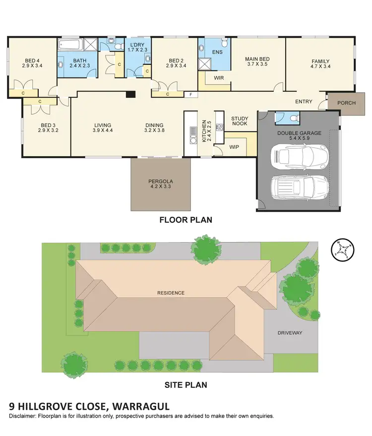 Floorplan of Homely house listing, 9 Hillgrove Close, Warragul VIC 3820