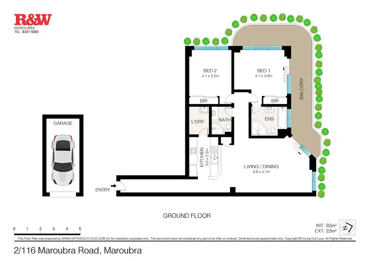 Floorplan of Homely apartment listing, 2/79-87 Boyce Road, Maroubra NSW 2035
