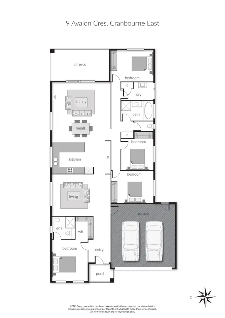 Floorplan of Homely house listing, 9 Avalon Crescent, Cranbourne East VIC 3977