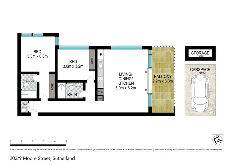 Floorplan of Homely apartment listing, 202/9 Moore Street, Sutherland NSW 2232