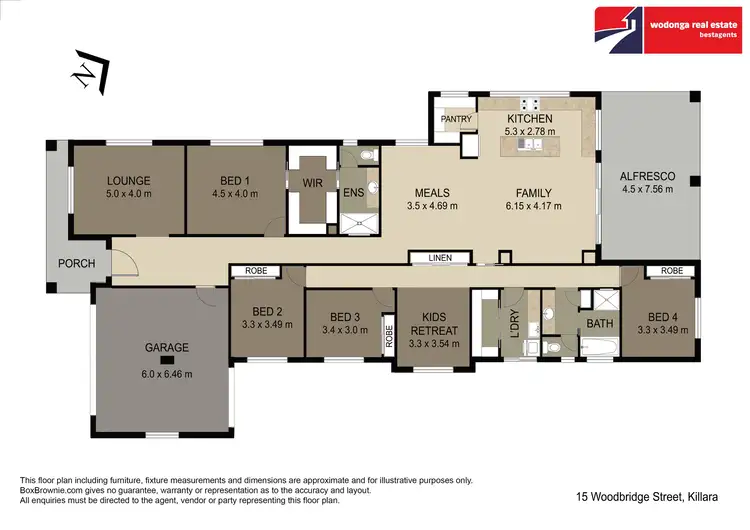 Floorplan of Homely house listing, 15 Woodbridge Street, Killara VIC 3691