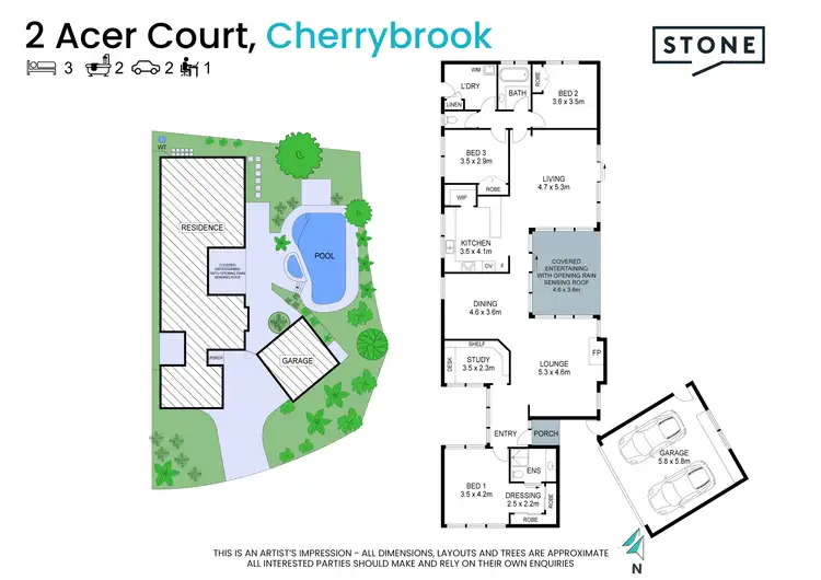 Floorplan of Homely house listing, 2 Acer Court, Cherrybrook NSW 2126