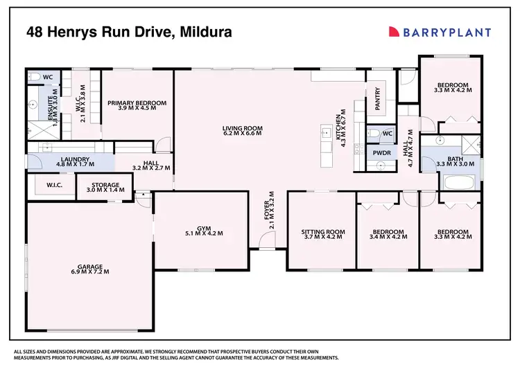 Floorplan of Homely house listing, 48 Henrys Run Drive, Mildura VIC 3500