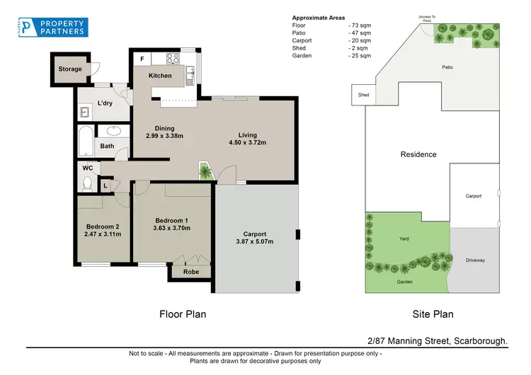 Floorplan of Homely villa listing, 2/87 Manning Street, Scarborough WA 6019