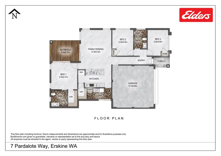 Floorplan of Homely house listing, 7 Pardalote Way, Erskine WA 6210