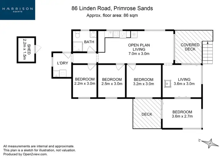 Floorplan of Homely house listing, 86 Linden Road, Primrose Sands TAS 7173