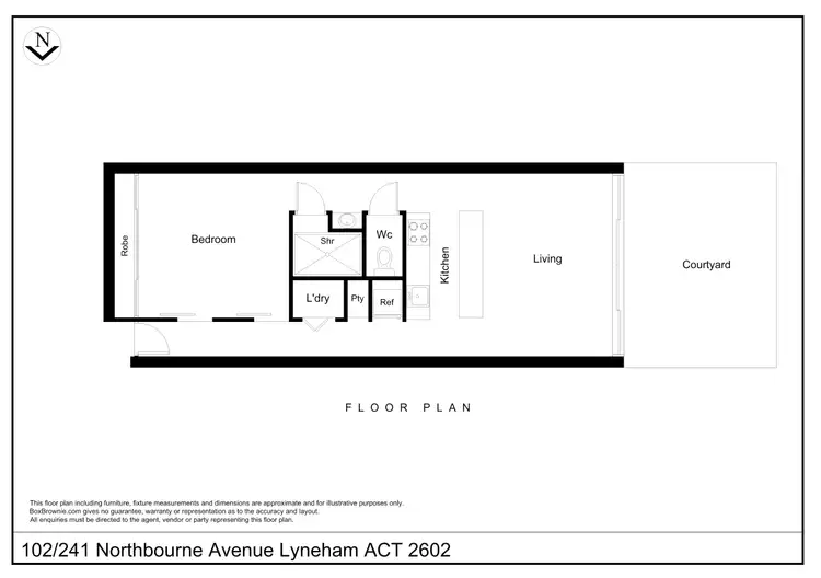 Floorplan of Homely apartment listing, 102/241 Northbourne Avenue, Lyneham ACT 2602