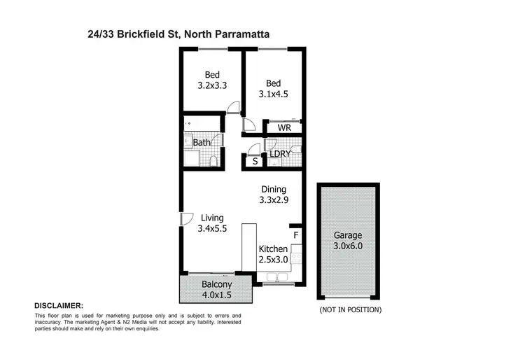 Floorplan of Homely apartment listing, 24/33-41 Brickfield Street, North Parramatta NSW 2151