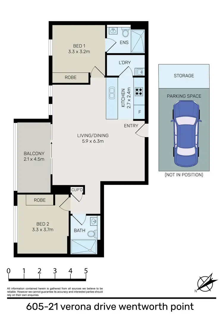 Floorplan of Homely apartment listing, 605/21 Verona Drive, Wentworth Point NSW 2127